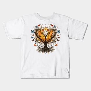 Butterfly Tree of Life Heart From a Branch Insect Animal Lover Gift Kids T-Shirt